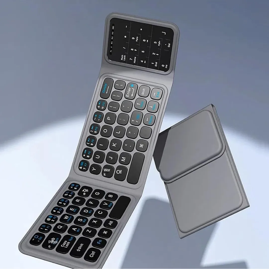 WiWU Foldable Bluetooth Keyboard with Large Trackpad | Portable Multi-Device Keyboard for iPad, Tablet, Laptop & Phone