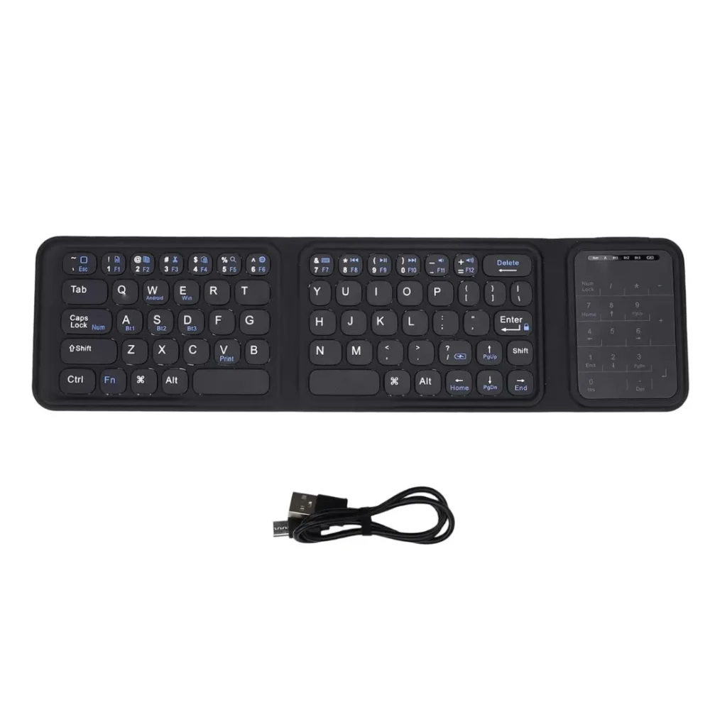 WiWU Foldable Bluetooth Keyboard with Large Trackpad | Portable Multi-Device Keyboard for iPad, Tablet, Laptop & Phone