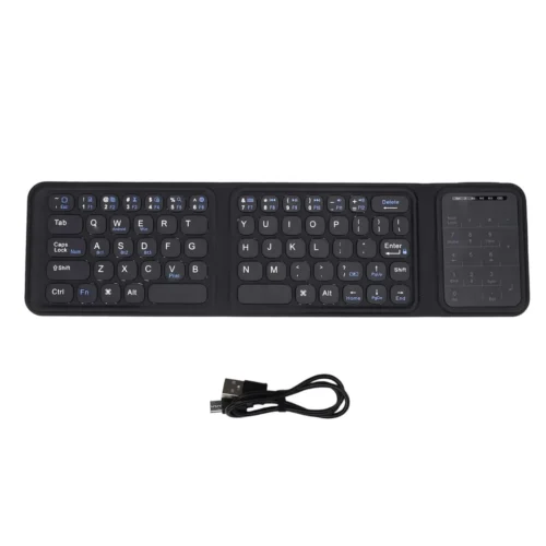 WiWU Foldable Bluetooth Keyboard with Large Trackpad | Portable Multi-Device Keyboard for iPad, Tablet, Laptop & Phone