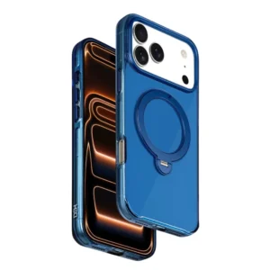 iPhone 17 Pro Max MagSafe Case Cover with 360° Rotating Ring Kickstand | Transparent Shockproof Protective Back Cover