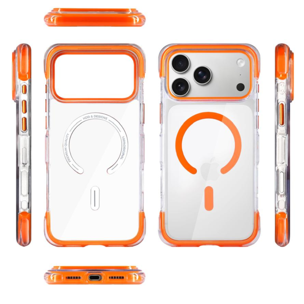 iPhone 17 Pro MagSafe Clear Case Cover with Camera Guard | Shockproof Transparent TPU Bumper Protective Case
