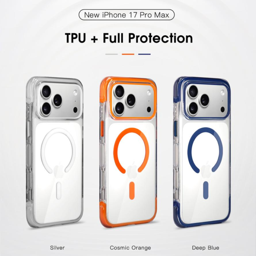 iPhone 17 Pro Max MagSafe Clear Case Cover with Camera Guard Shockproof Transparent TPU Bumper Protective Case
