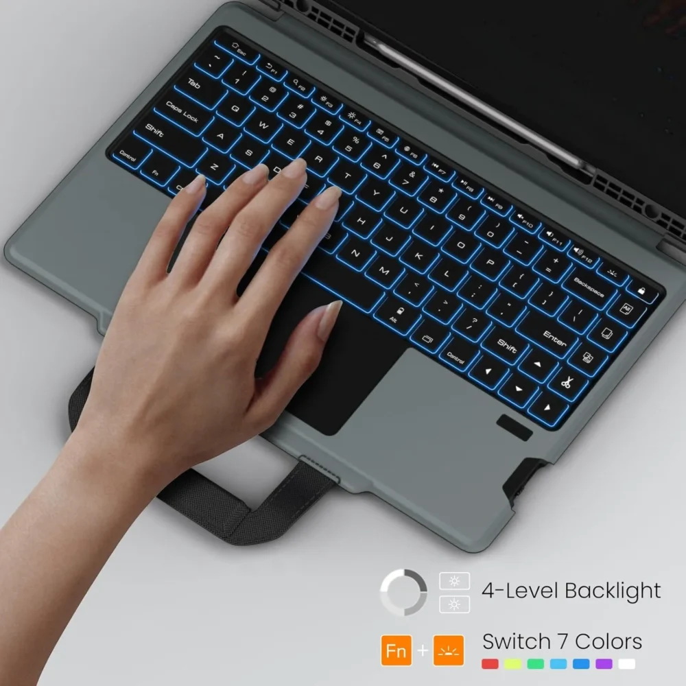 Nillkin Carry Go Keyboard Case for Samsung Galaxy Tab S10 Ultra/S9 Ultra 14.6" with Backlit Keyboard, Trackpad, Handle & Stand