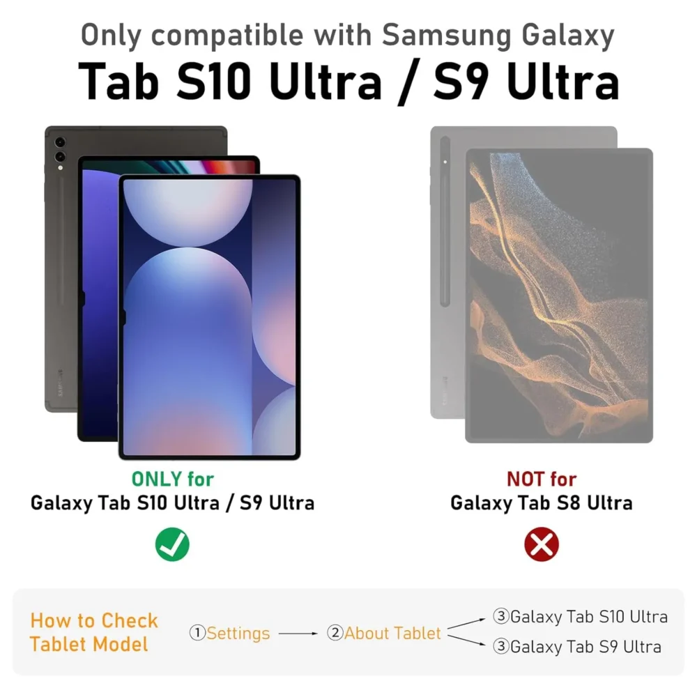 Nillkin Carry Go Keyboard Case for Samsung Galaxy Tab S10 Ultra/S9 Ultra 14.6" with Backlit Keyboard, Trackpad, Handle & Stand