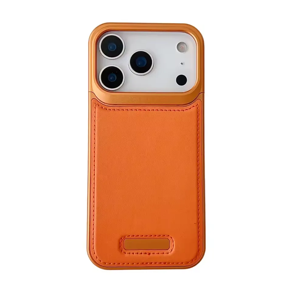 Aluminum Alloy Frameless Magnetic Metal Leather Case for iPhone 17 Pro / 17 Pro Max