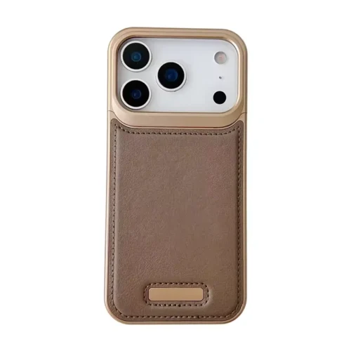 Aluminum Alloy Frameless Magnetic Metal Leather Case for iPhone 17 Pro / 17 Pro Max