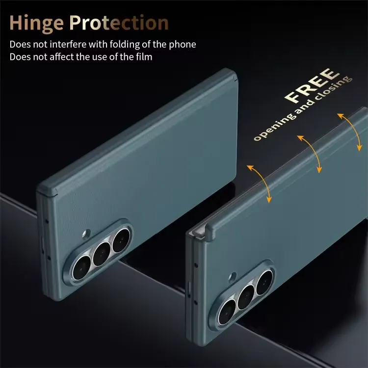 Samsung Galaxy Z Fold 7 MagSafe Vegan Leather Case | Hinge & Screen Protection with Smart Shortcut Keys
