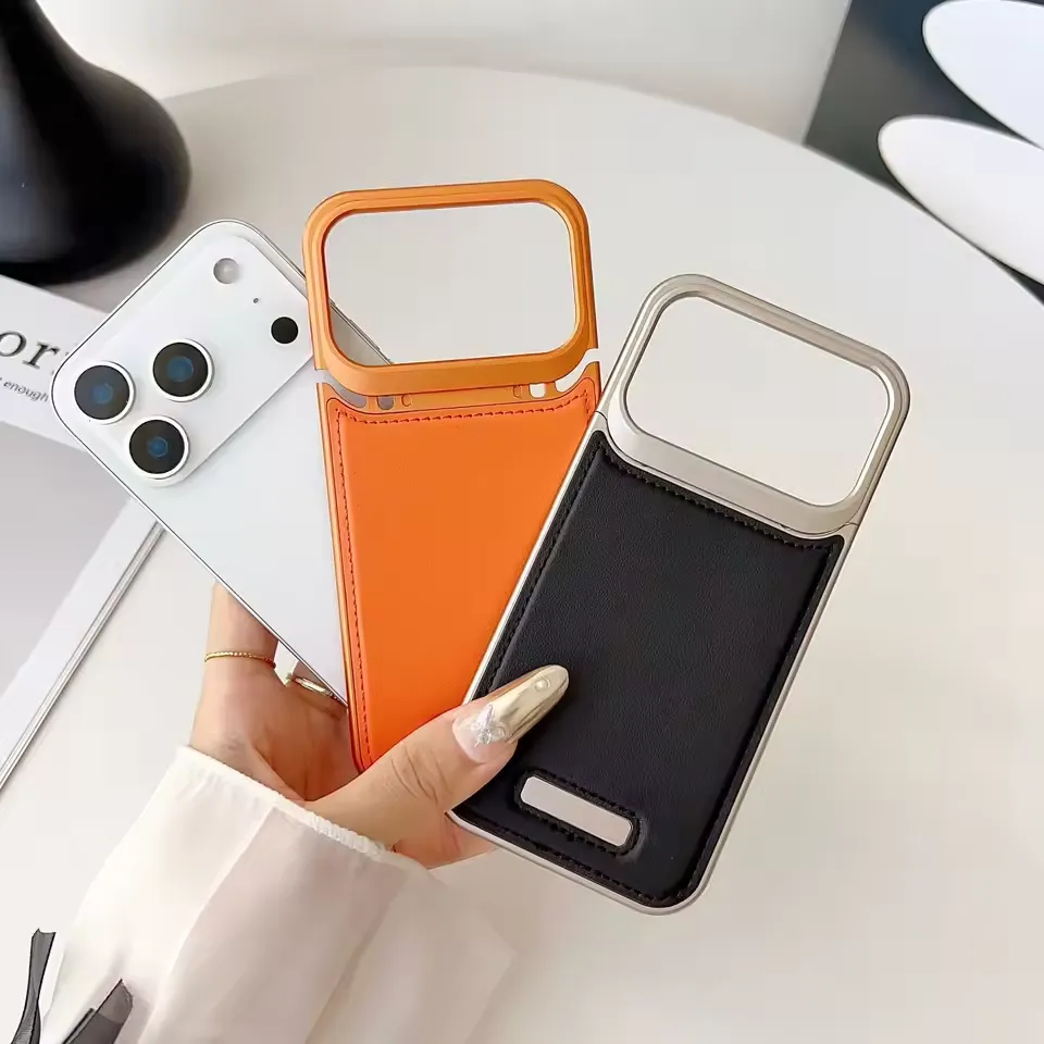 Aluminum Alloy Frameless Magnetic Metal Leather Case for iPhone 17 Pro / 17 Pro Max