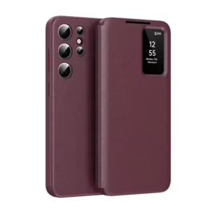 Samsung Galaxy S26 Ultra Smart View Wallet Case | PU Leather Smart Window Phone Cover