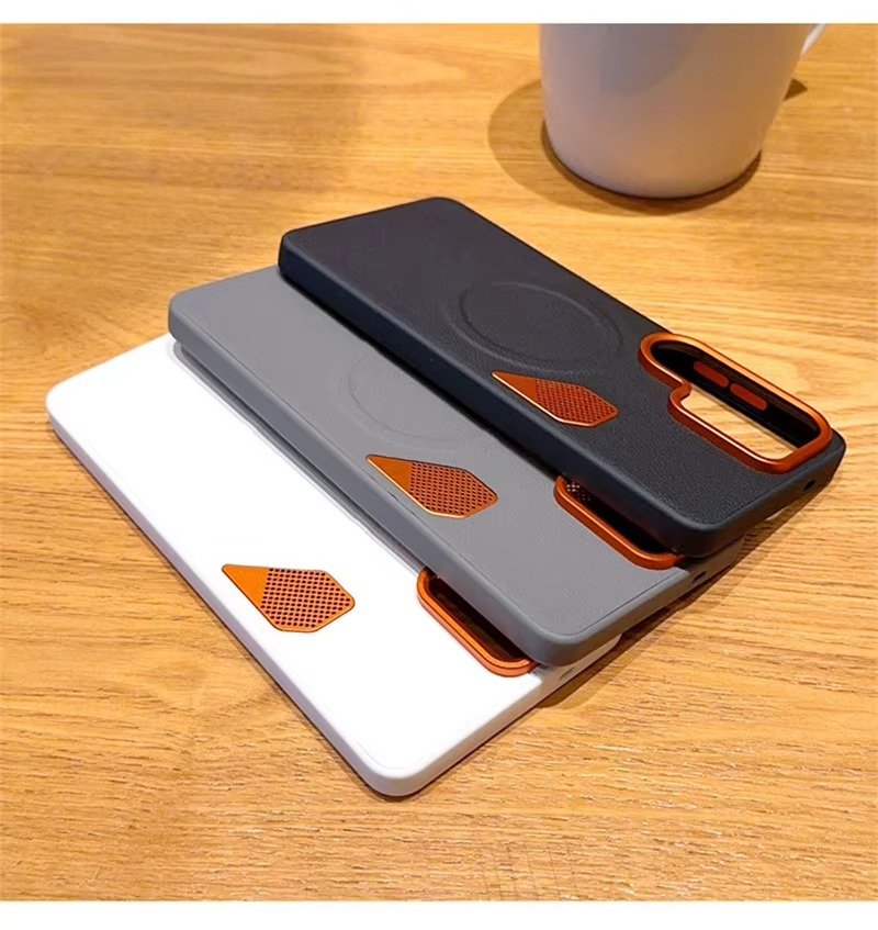Samsung Galaxy S26 Ultra PU Leather Case Shockproof Magnetic Cover with Heat Dissipation & Metal Camera Lens Protection