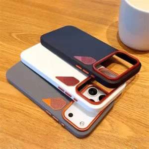 iPhone 17 Series Heat Dissipation PU Leather Magnetic Case, MagSafe Compatible Protective Cover with Cooling Vent Design