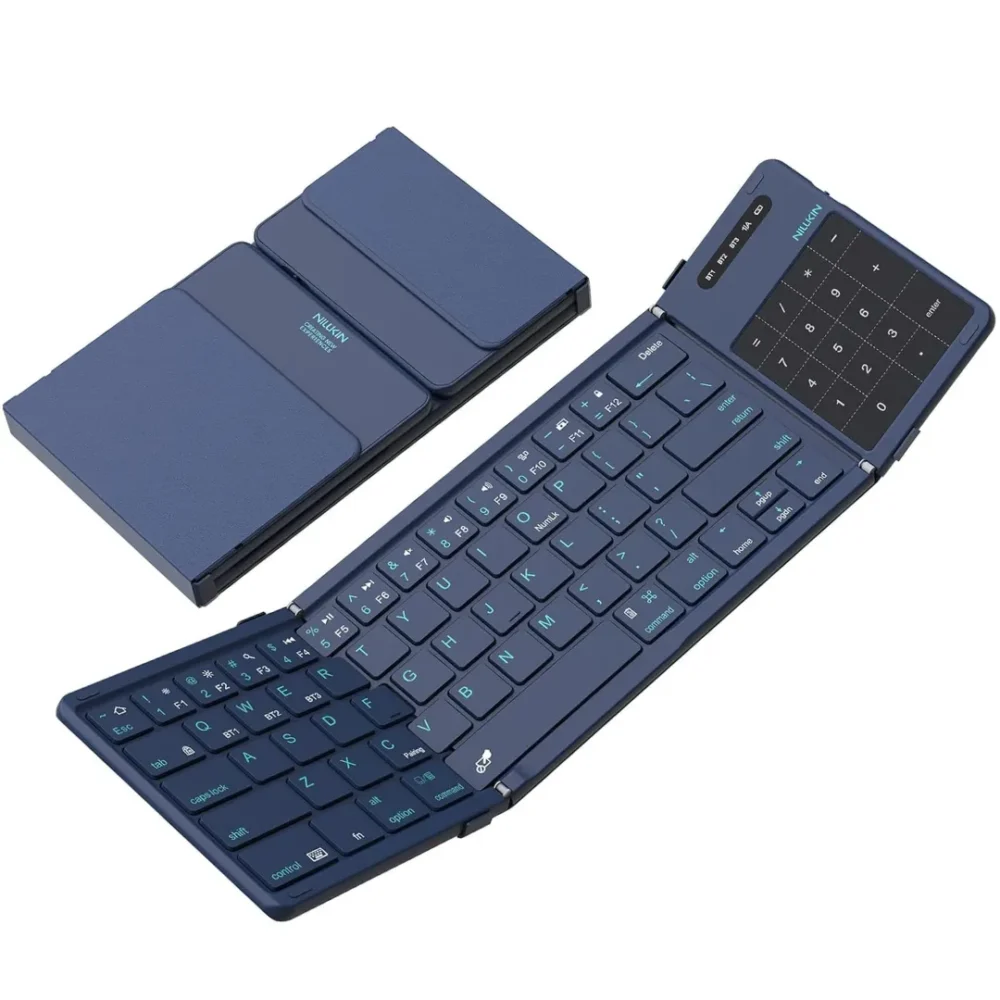 Nillkin Cube Foldable Bluetooth Keyboard with Touchpad & Number Pad for iPad, Laptop & Phone | Multi-Device Wireless Keyboard Nillkin Cube Foldable Bluetooth Keyboard with Touchpad & Number Pad for iPad, Laptop & Phone | Multi-Device Wireless Keyboard