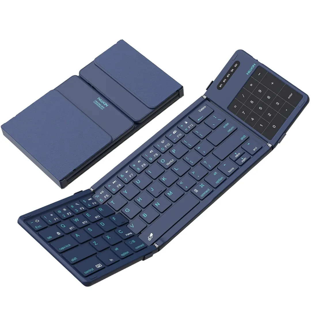 Nillkin Cube Foldable Bluetooth Keyboard with Touchpad & Number Pad for iPad, Laptop & Phone | Multi-Device Wireless Keyboard
