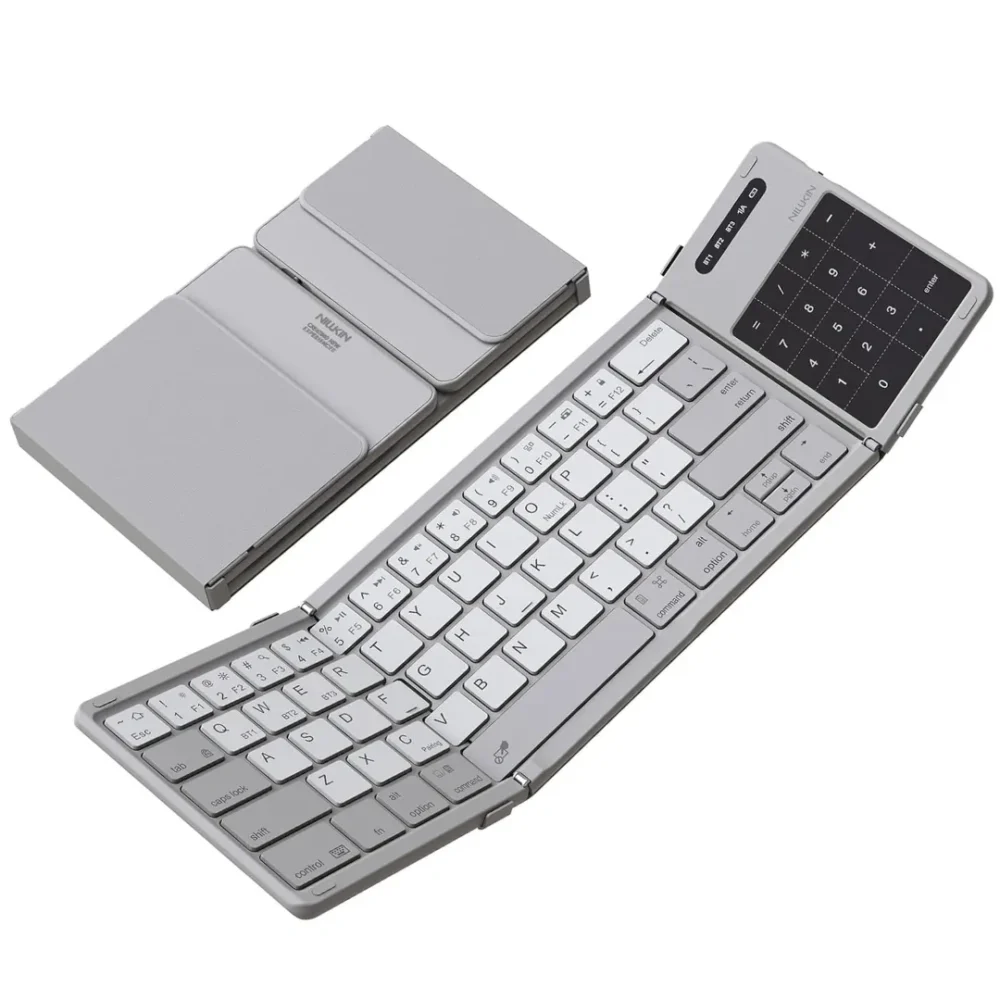 Nillkin Cube Foldable Bluetooth Keyboard with Touchpad & Number Pad for iPad, Laptop & Phone | Multi-Device Wireless Keyboard Nillkin Cube Foldable Bluetooth Keyboard with Touchpad & Number Pad for iPad, Laptop & Phone | Multi-Device Wireless Keyboard