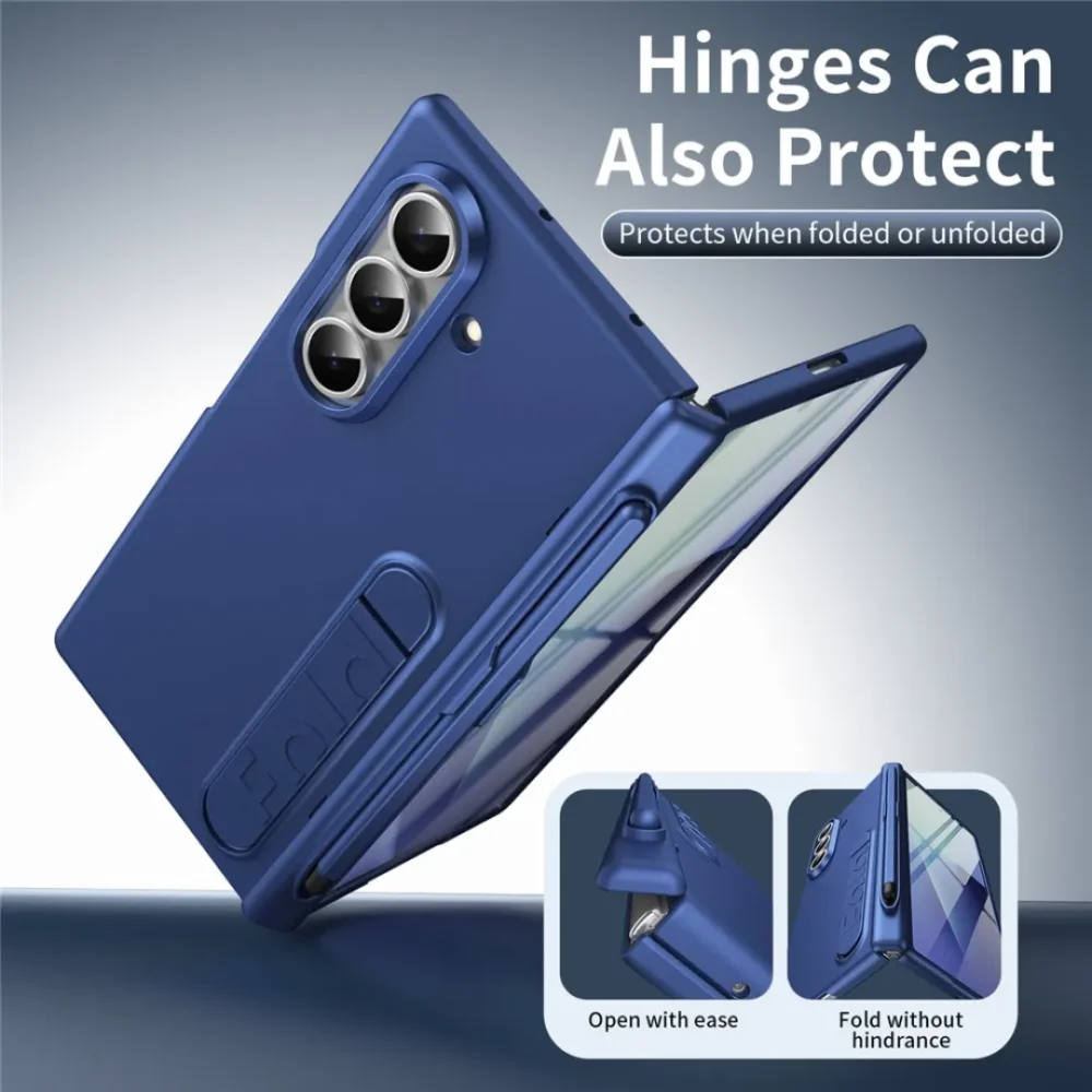 Samsung Galaxy Z Fold7 Ultra Hard PC Kickstand Case (5) Samsung Galaxy Z Fold7 Ultra Hard PC Kickstand Case with Built-in Tempered Glass Screen Protector, S Pen Holder & Shockproof Cover