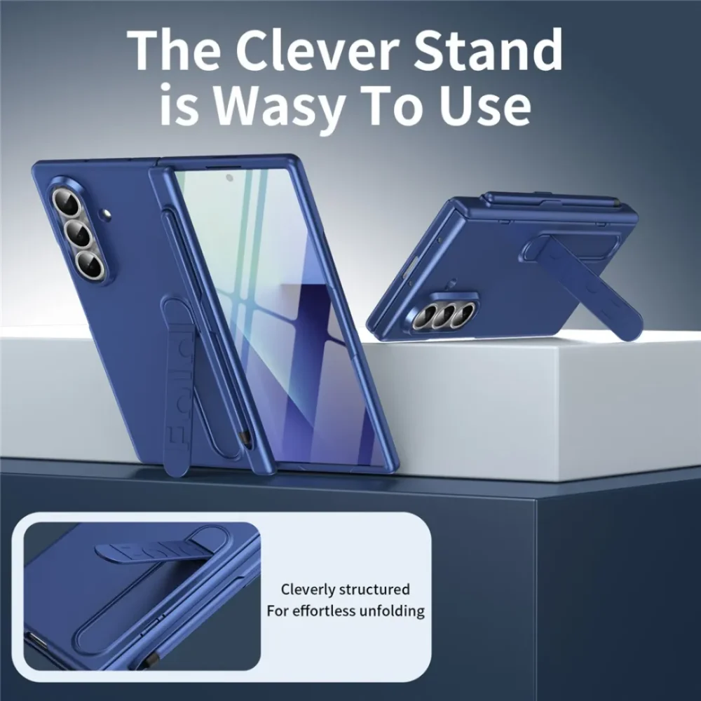 Samsung Galaxy Z Fold7 Ultra Hard PC Kickstand Case (6) Samsung Galaxy Z Fold7 Ultra Hard PC Kickstand Case with Built-in Tempered Glass Screen Protector, S Pen Holder & Shockproof Cover