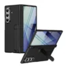 Samsung Galaxy Z Fold7 Ultra Hard PC Kickstand Case with Built-in Tempered Glass Screen Protector, S Pen Holder & Shockproof Cover
