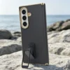 Samsung Galaxy Z Fold 8 Ultra Leather Back Case with Hinge Protection & Metal Stand