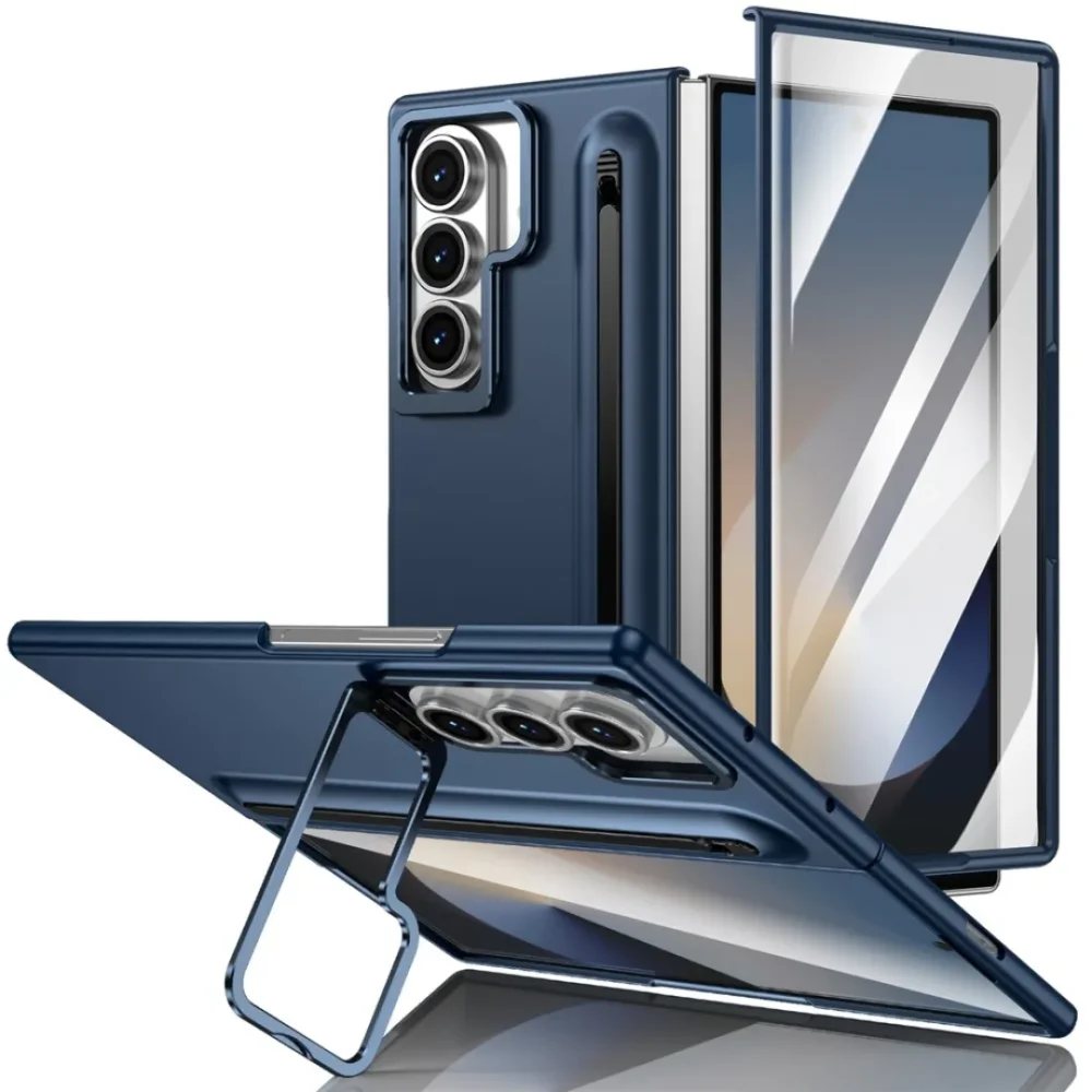 Samsung Galaxy Z Fold 8 Ultra Case with Stylus | Metal Kickstand Cover with Built-in Screen Protector