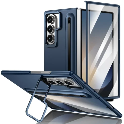 Samsung Galaxy Z Fold 8 Ultra Case with Stylus | Metal Kickstand Cover with Built-in Screen Protector