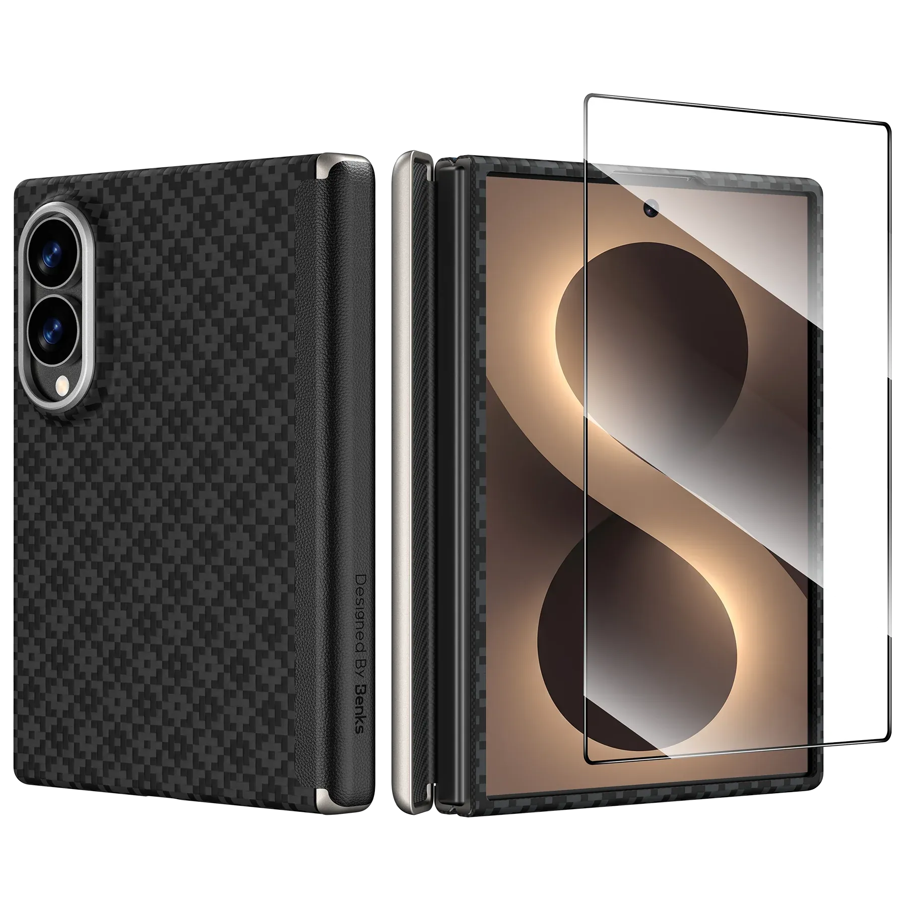 Benks Armor Grid Pro Kevlar Case for Samsung Galaxy Z Fold 8 [Grand Combo]