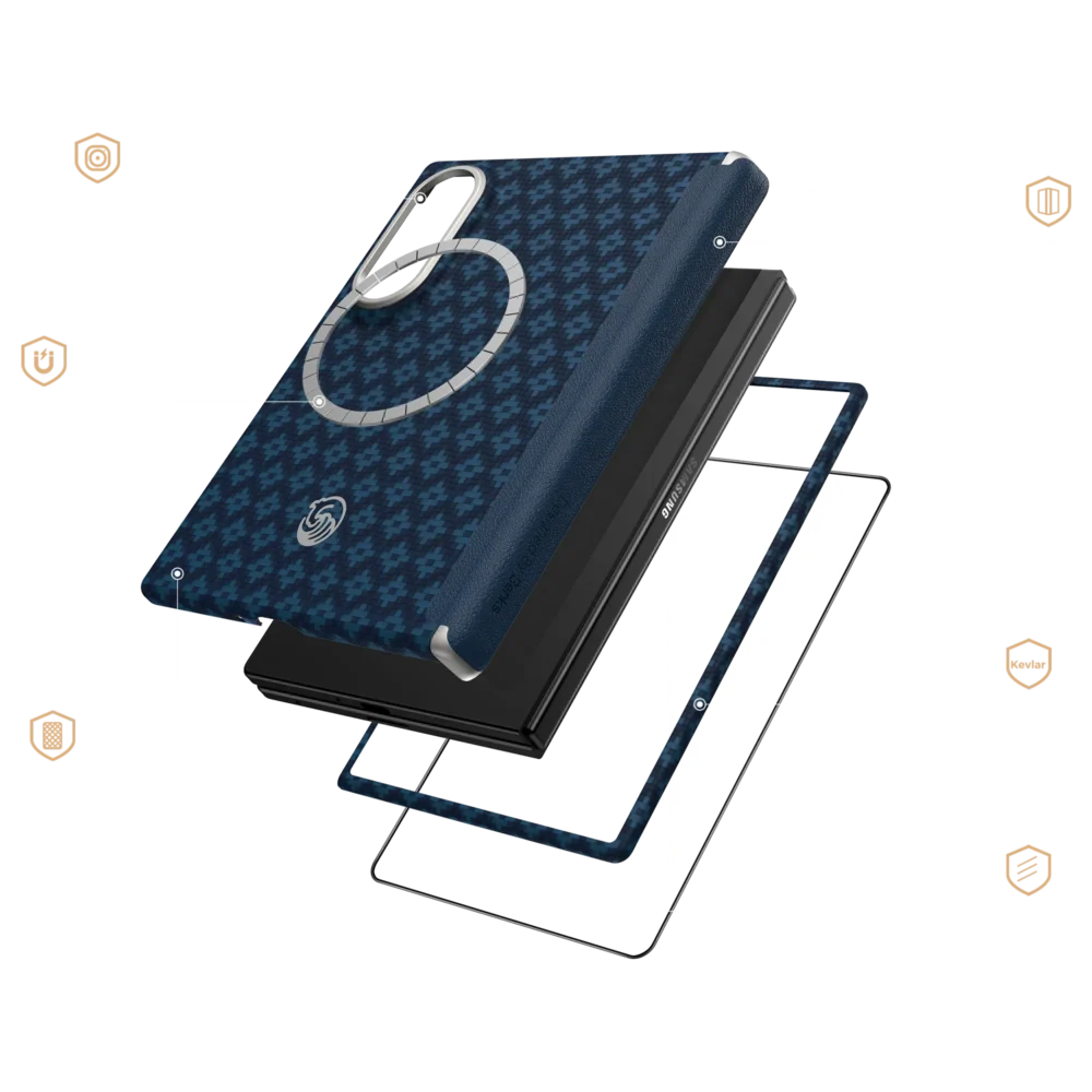 Benks Armor Grid Pro Kevlar Case for Samsung Galaxy Z Fold 8 [Grand Combo]