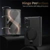 imgi_35_800x800_6601220472C-5 Samsung Galaxy Z Fold 8 Magnetic Case with Kickstand | PU Leather Coated PC Phone Cover | Tempered Glass Screen Protector
