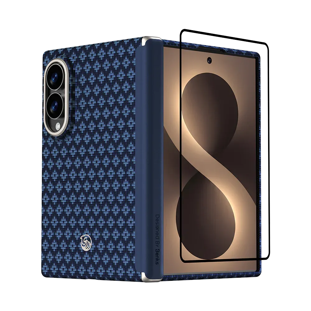 Benks Armor Grid Pro Kevlar Case for Samsung Galaxy Z Fold 8 [Grand Combo]