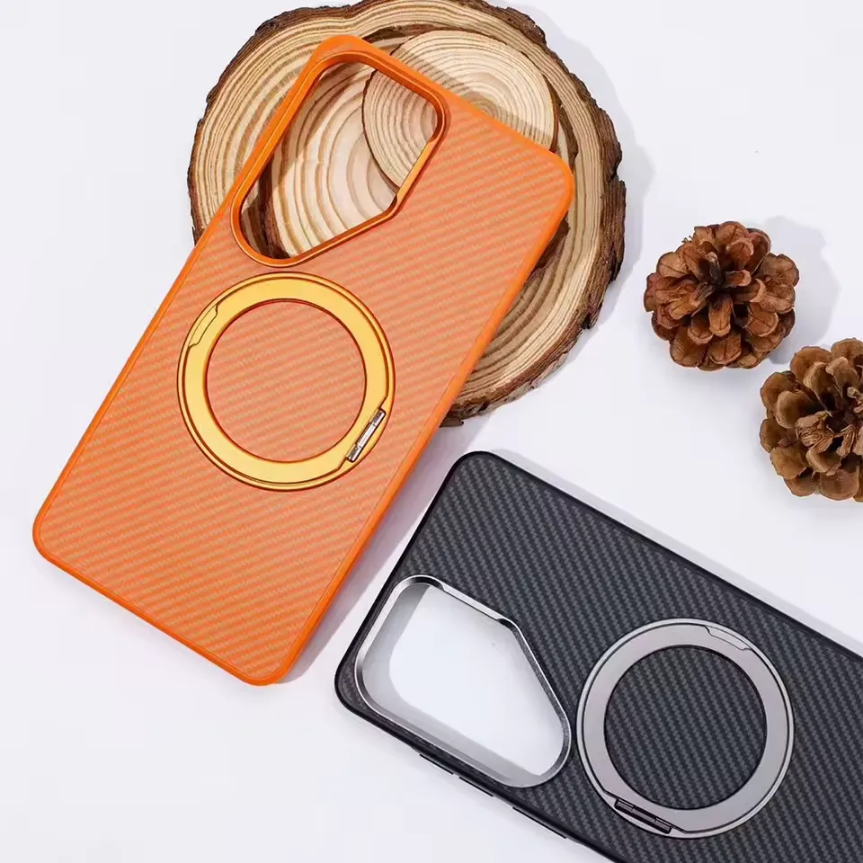 Samsung Galaxy S26 Ultra Carbon-Textured Magnetic Ring Stand Case