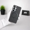 Samsung Galaxy S26 Ultra Carbon-Textured Magnetic Ring Stand Case