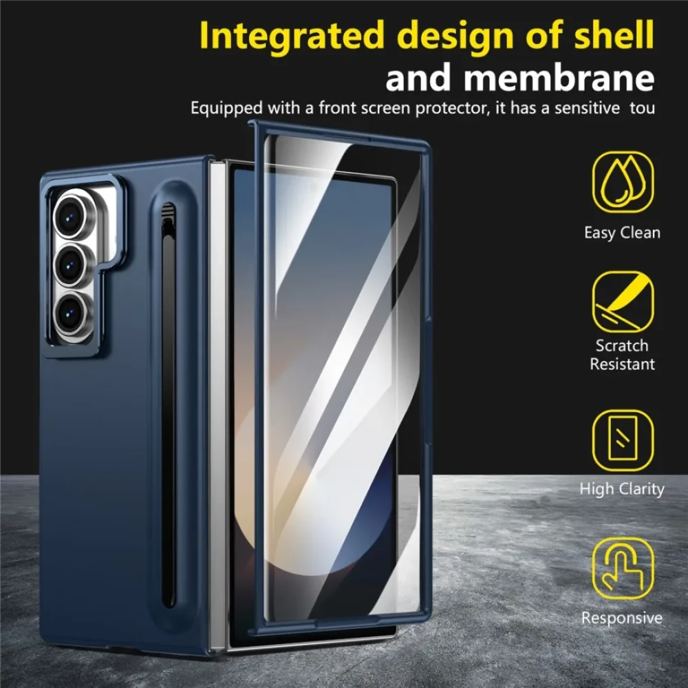 Samsung Galaxy Z Fold 8 Ultra Case with Stylus | Metal Kickstand Cover with Built-in Screen Protector