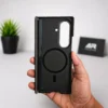 Samsung Galaxy Z Fold 8 Ultra Aramid Carbon Fiber Case | Hinge Protection Cover with Tempered Glass