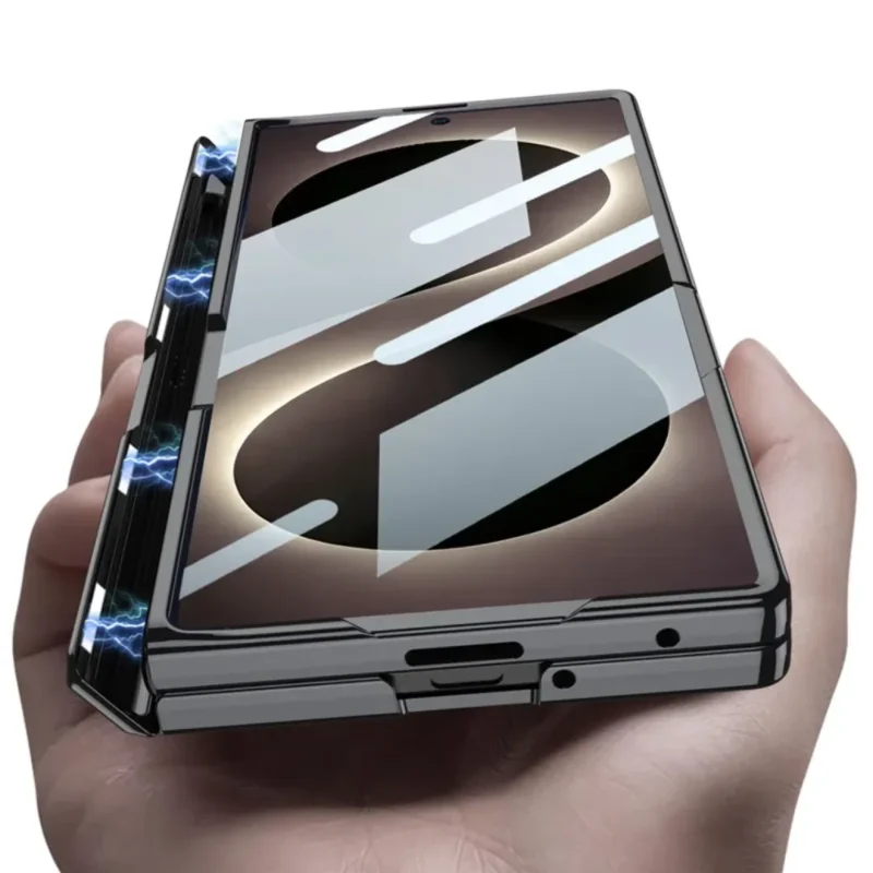 52sf9b52df9b52 Samsung Galaxy Z Fold 8 Ultra Case Transparent Back Cover, Ring Kickstand & Shockproof Protection