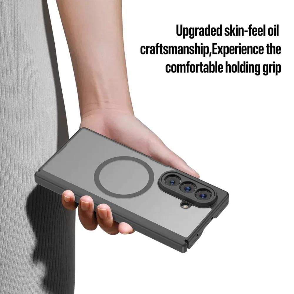 Samsung Galaxy Z Fold 8 Ultra Magnetic Back Case – Slim Translucent Matte Protective Cover (Only Back)