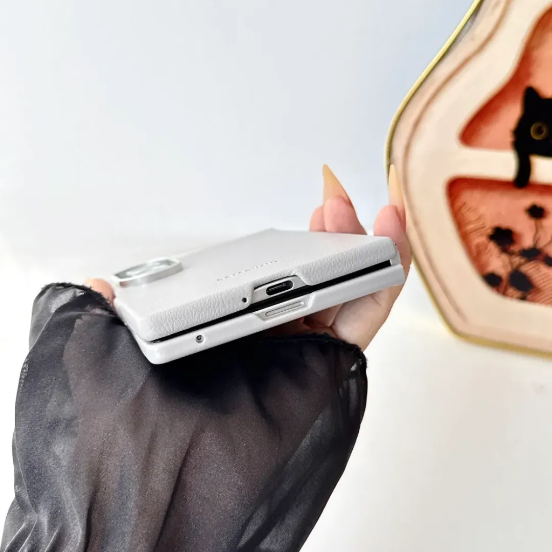 Samsung Galaxy Z Fold 8 Faux Leather Case with Camera Protection and Soft-Touch Coverage - Image 3