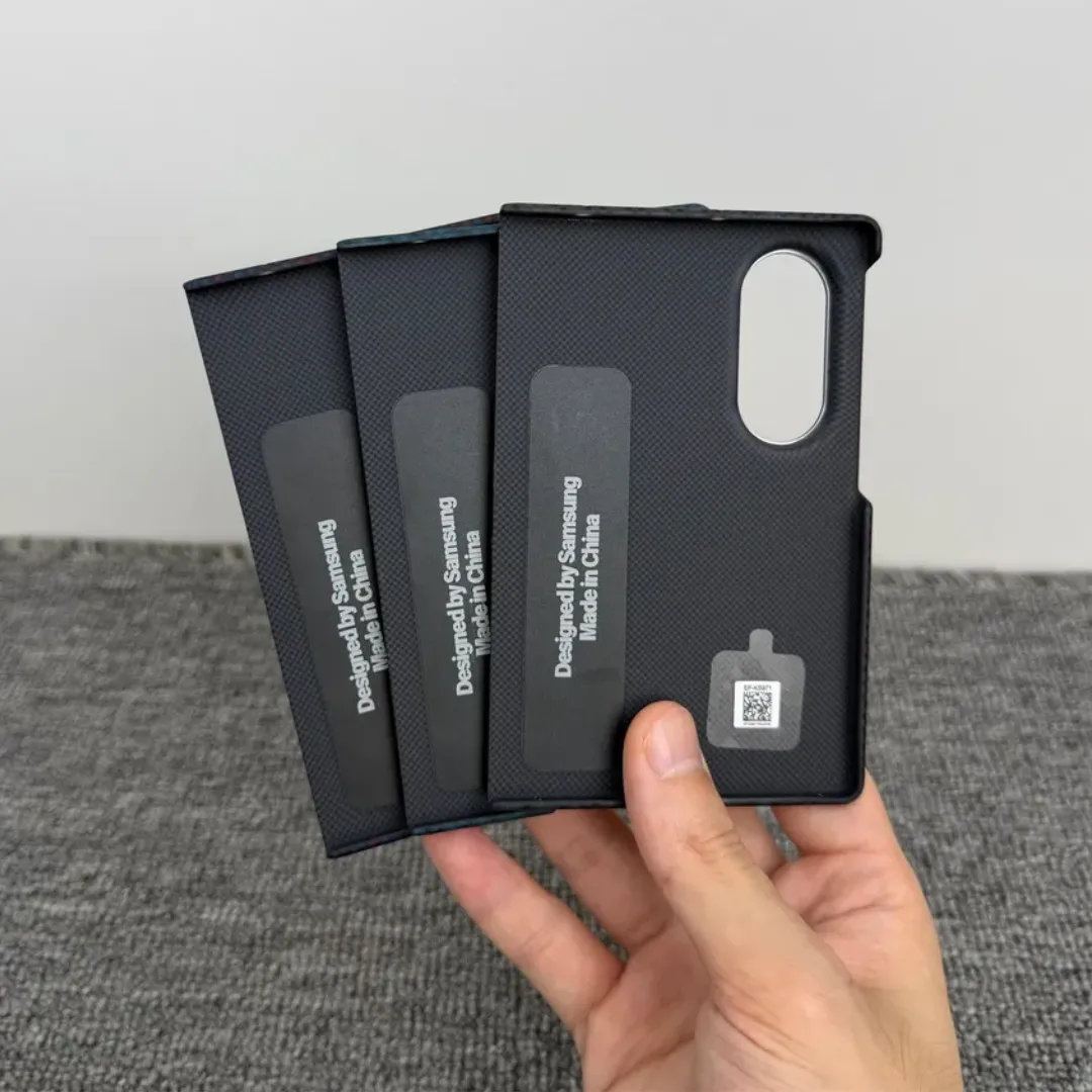 Samung Galaxy Z Fold 8 Carbon Case with Metal Kickstand with 2 Anti-Reflecting Films (Only Back) - Image 7