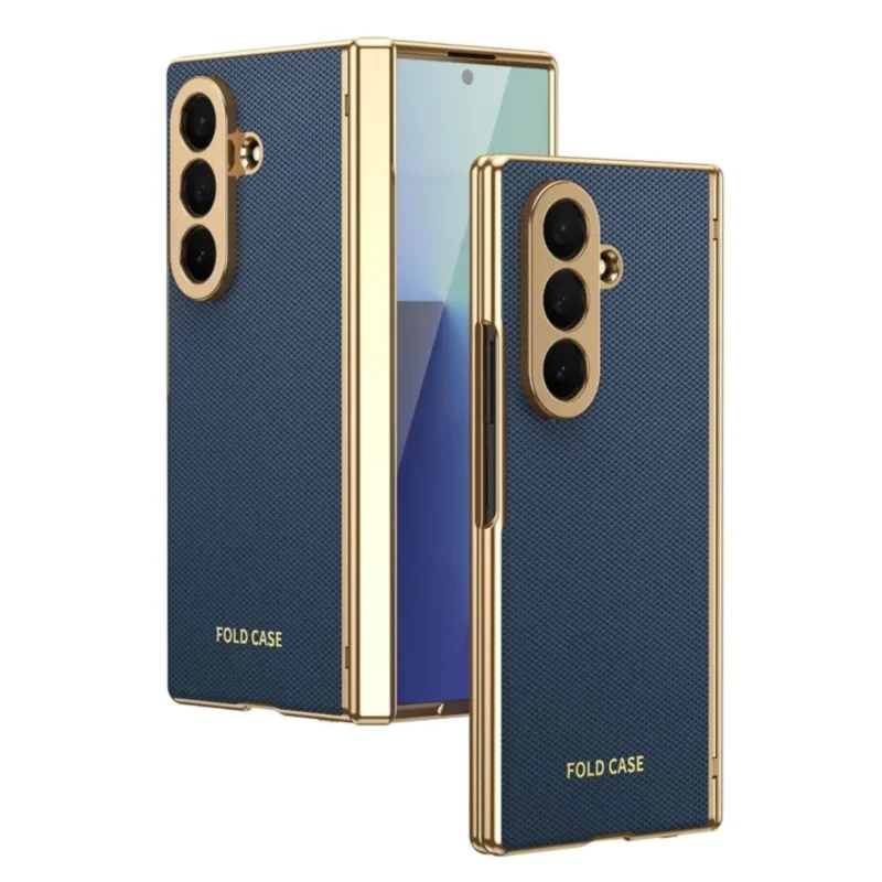 841df84b1df Samsung Galaxy Z Fold 8 Ultra Case Premium Textured Back Cover with Gold Border, Camera Protection & Slim Fit