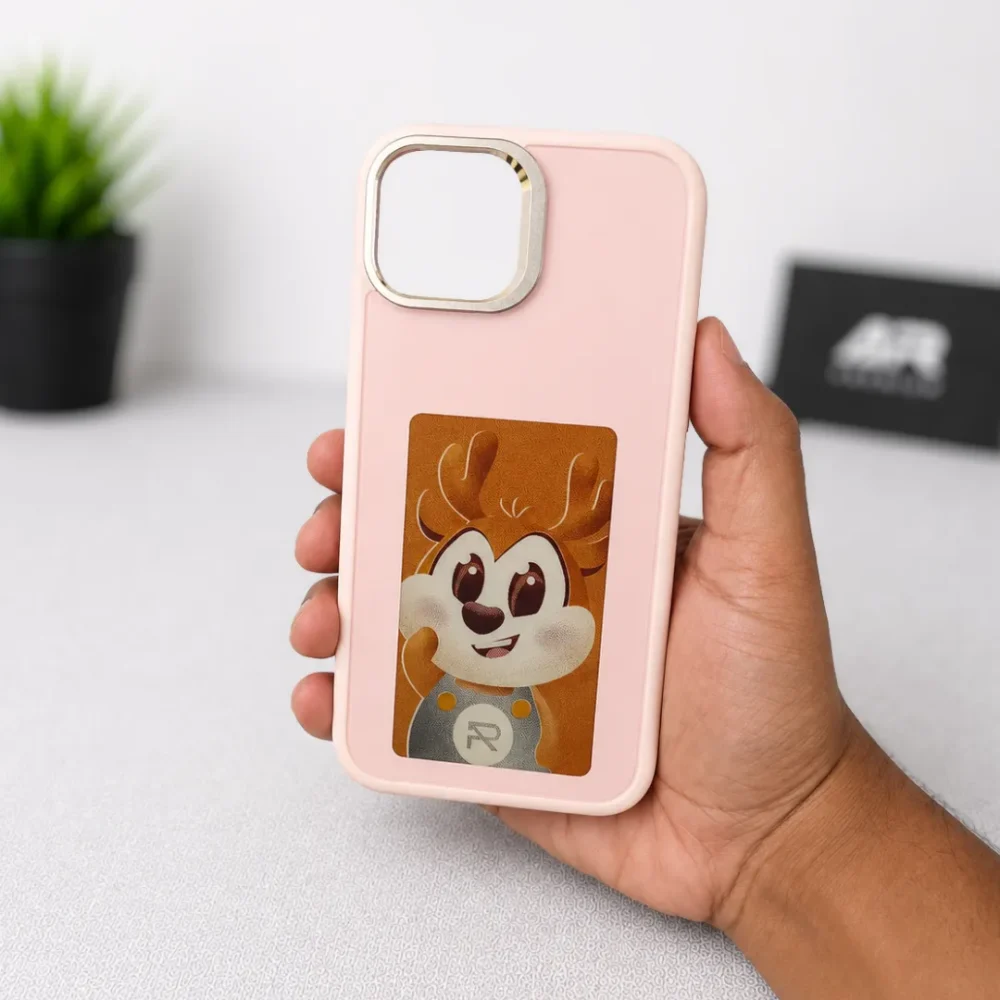 NFC E-Ink Phone Case for iPhone | Customizable E-Paper Display Cover | Wireless NFC Electronic Ink Screen | Smart DIY Photo Phone Cover