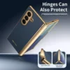 8r18e1b Samsung Galaxy Z Fold 8 Ultra Case Premium Textured Back Cover with Gold Border, Camera Protection & Slim Fit