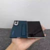Samsung Galaxy Z Fold 8 Carbon Fiber Magnetic Case with Metal Stand & Tempered Glass (Black/Red/Blue)