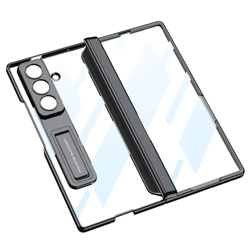 95b9df25 Samsung Galaxy Z Fold 8 Ultra Case Transparent Back Cover, Ring Kickstand & Shockproof Protection
