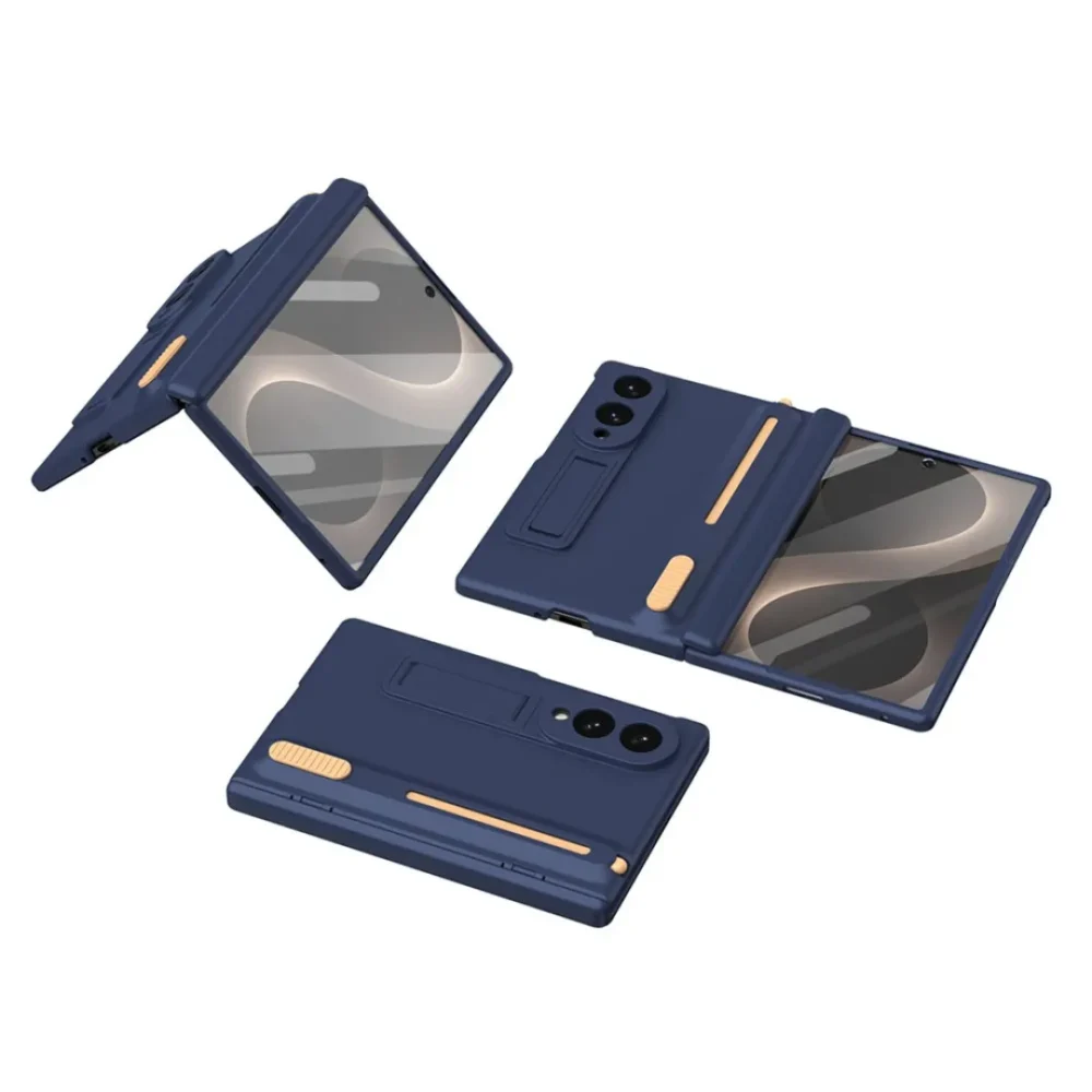 Samsung Galaxy Z Fold 8 Case with Pen | Fold 8 Kickstand Case with Screen Protector | Heavy Duty Hinge Protection Cover