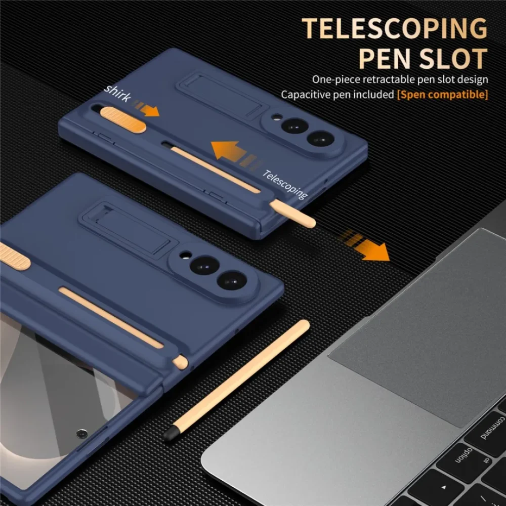 Samsung Galaxy Z Fold 8 Case with Pen | Fold 8 Kickstand Case with Screen Protector | Heavy Duty Hinge Protection Cover