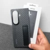 Samsung Galaxy Z Fold 8 Ultra Carbon Standing Case with Built-in Metal Kickstand
