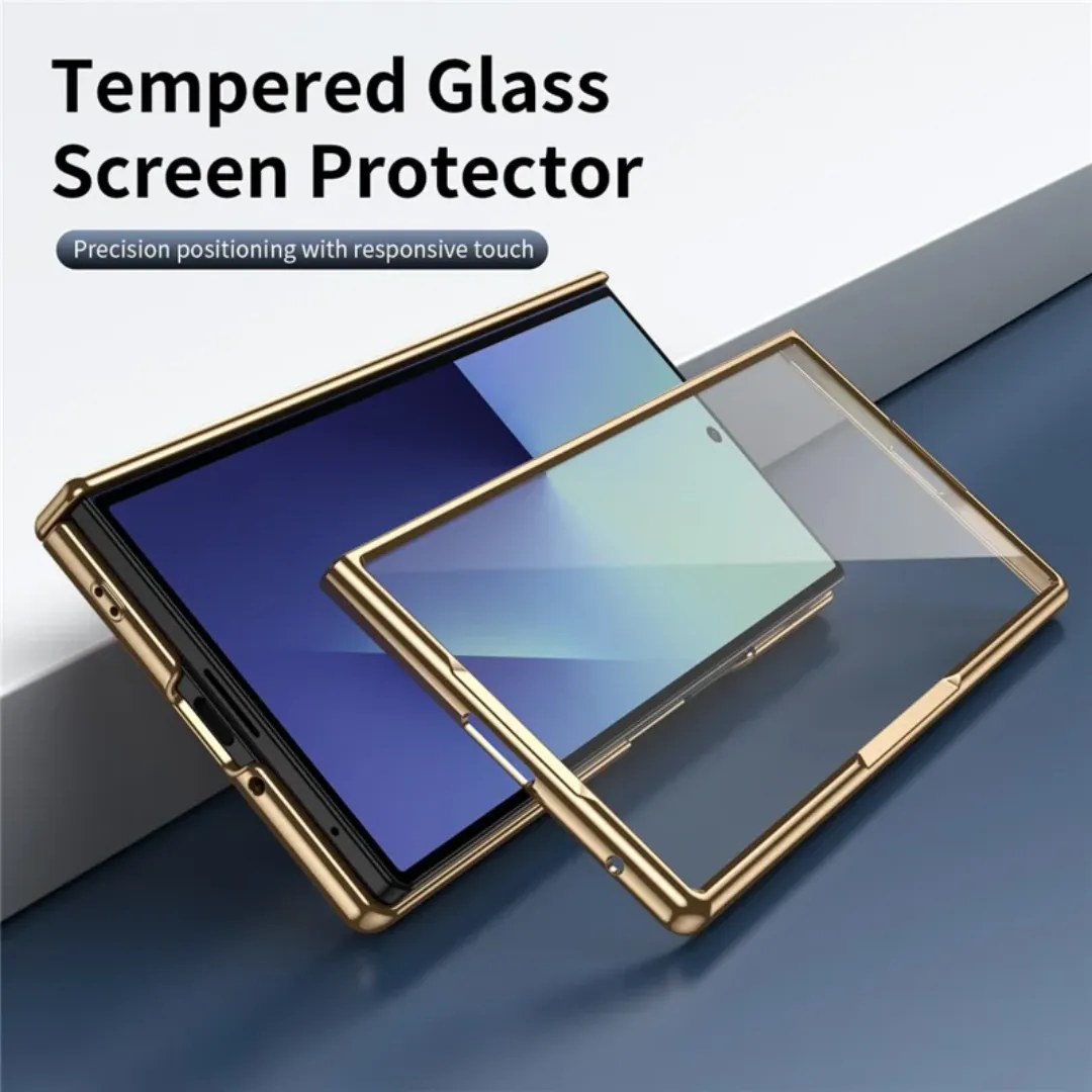 Samsung Galaxy Z Fold 8 Ultra Case Premium Textured Back Cover with Gold Border, Camera Protection & Slim Fit - Image 4