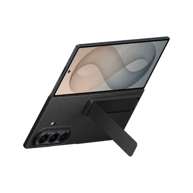 Samsung Galaxy Z Fold 8 Ultra Carbon Standing Case with Built-in Metal Kickstand
