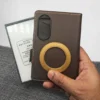 Samsung Galaxy Z Fold 8 Leather Flip Case with Rotating Stand & Card Holder