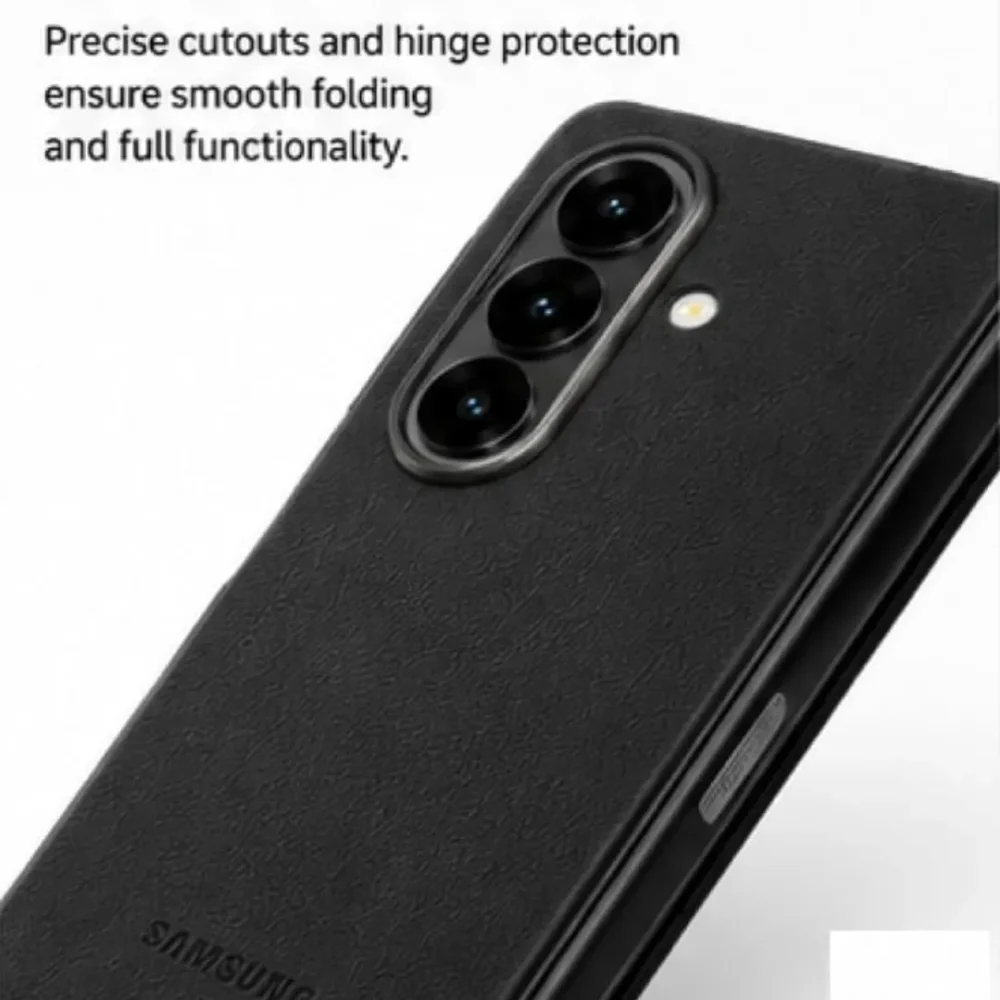Samsung Galaxy Z Fold 8 Ultra Kindsuite Leather Case | Professional Shockproof Armor Cover | Foldable Back Protection Case