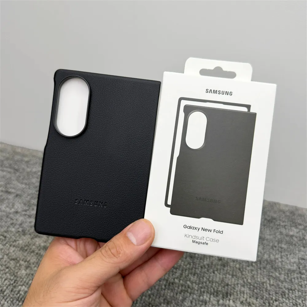 Samsung Z Fold 8 Leather Case | Kindsuit Slim Leather Back Cover | Shockproof Leather Case