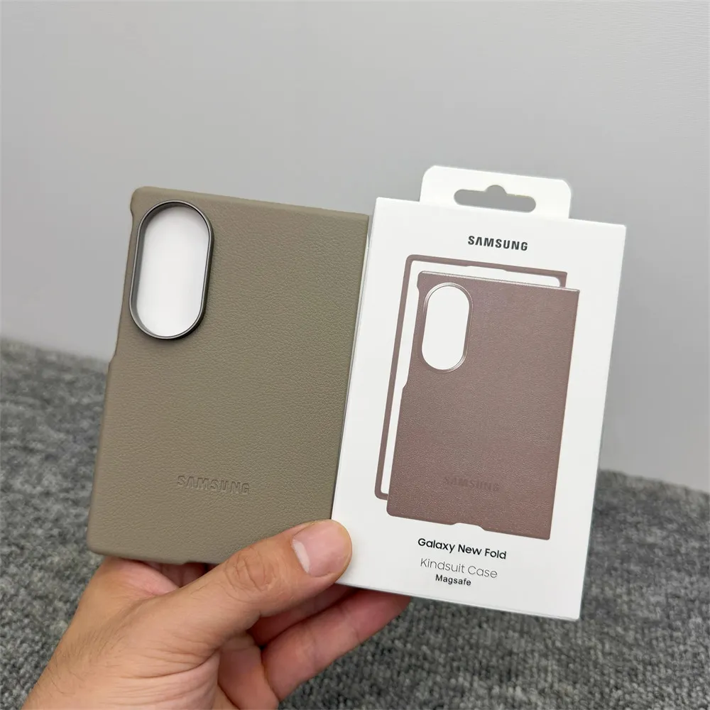 Samsung Z Fold 8 Leather Case | Kindsuit Slim Leather Back Cover | Shockproof Leather Case